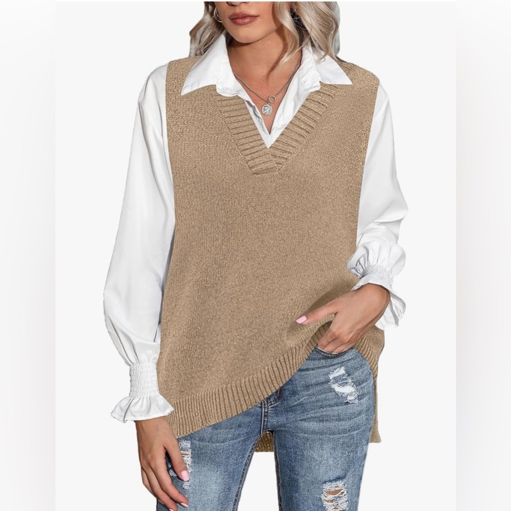Tan Sweater Vest